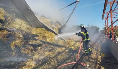 Bucak’ta Samanlık Yangını: 3 Bin Balyaya Zarar Verildi